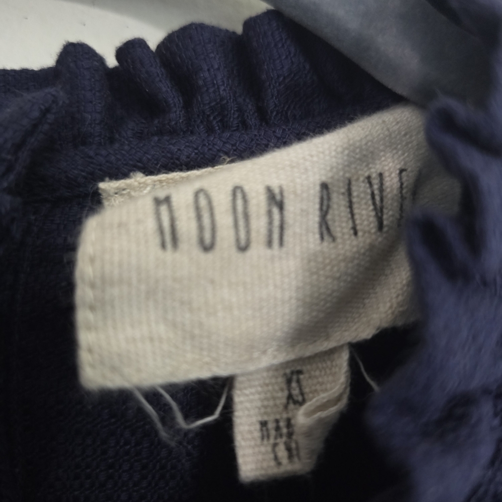 Moon River Blue Ruffled Crop Top - Picture 9 of 9